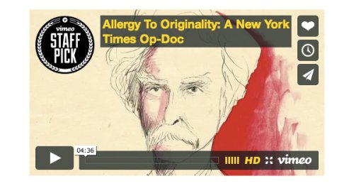 Allergy to Originality: Mark Twain and the Remix Nature of All Creative Work, Animated