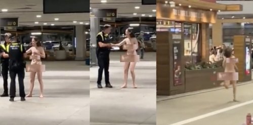 Woman Shows Up to Málaga Airport Totally Naked, Runs From Police