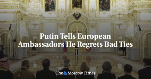 Putin Tells European Ambassadors He Regrets Bad Ties