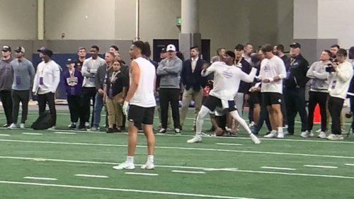 UW Pro Day: Michael Penix Jr. sprints, soars, throws rainbows for Seahawks GM, most of NFL