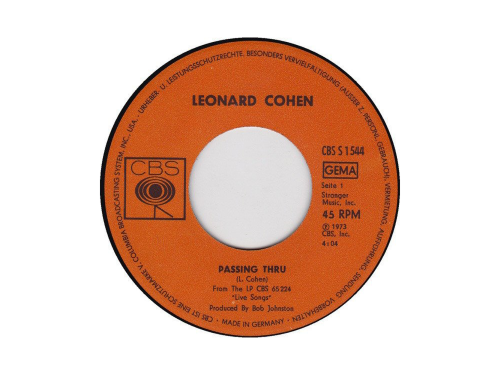 Passing Through: On Leonard Cohen