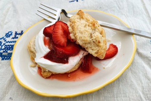 Strawberry Shortcake With Sourdough Discard Drop Biscuits | The Perfect Loaf