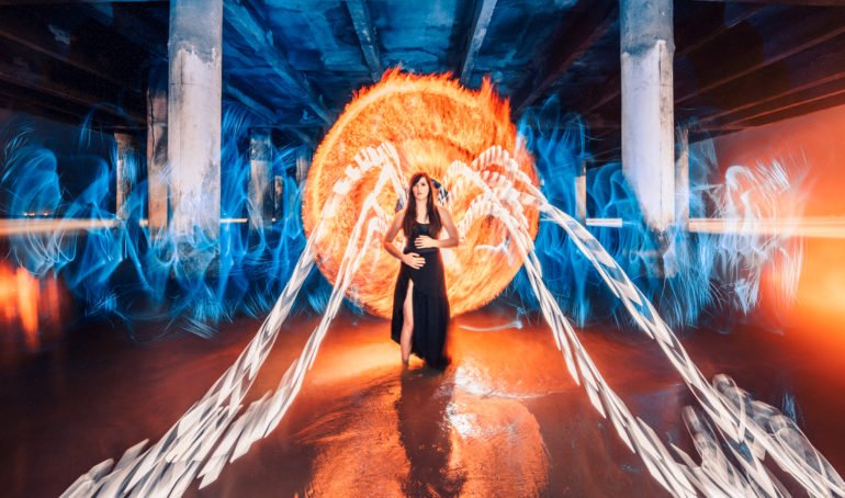 Zach Alan's Light Painting Photographs are Fire - Literally!