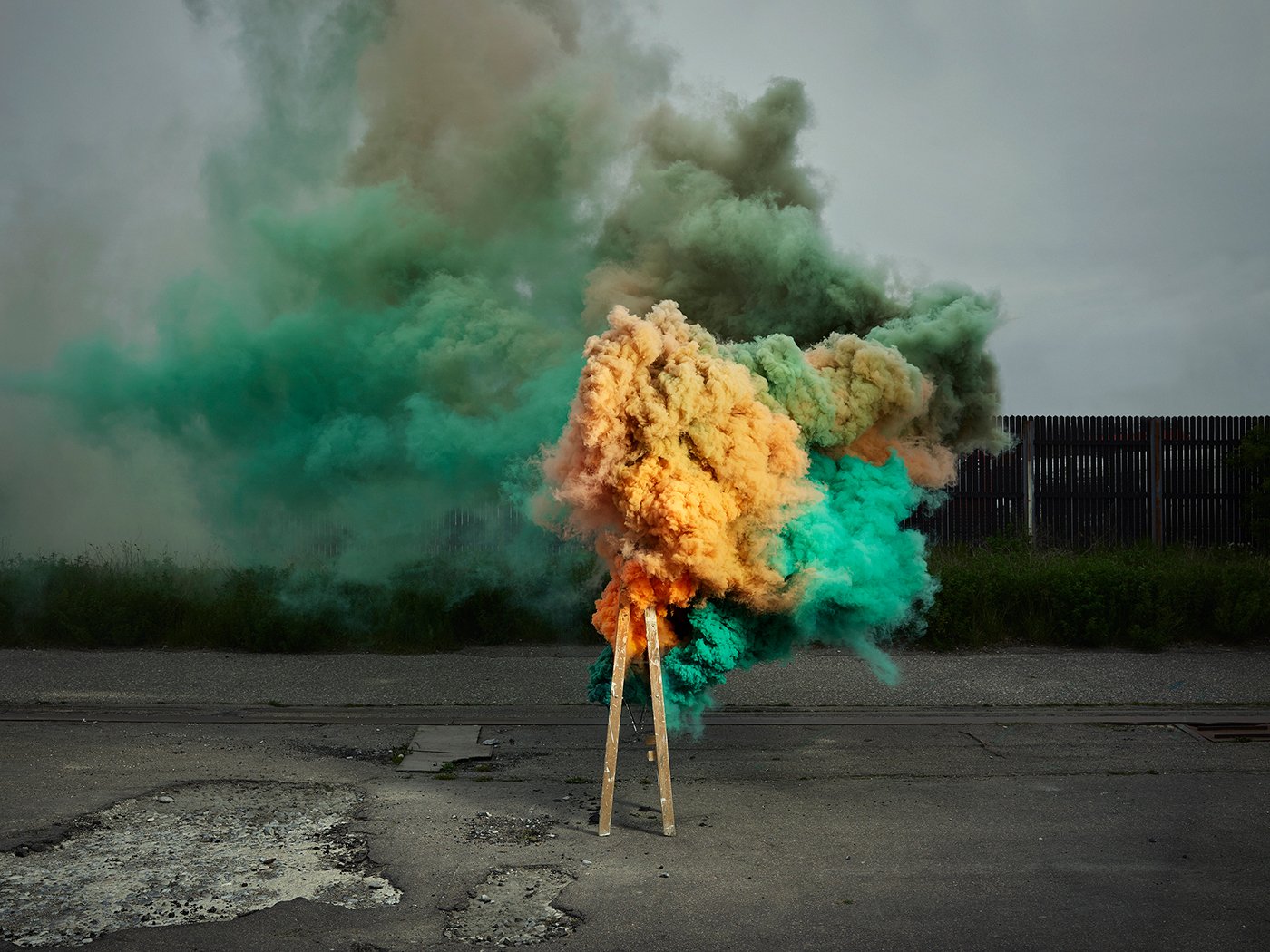 Ken Hermann's Smoke is an Eye-Catching Explosion of Color