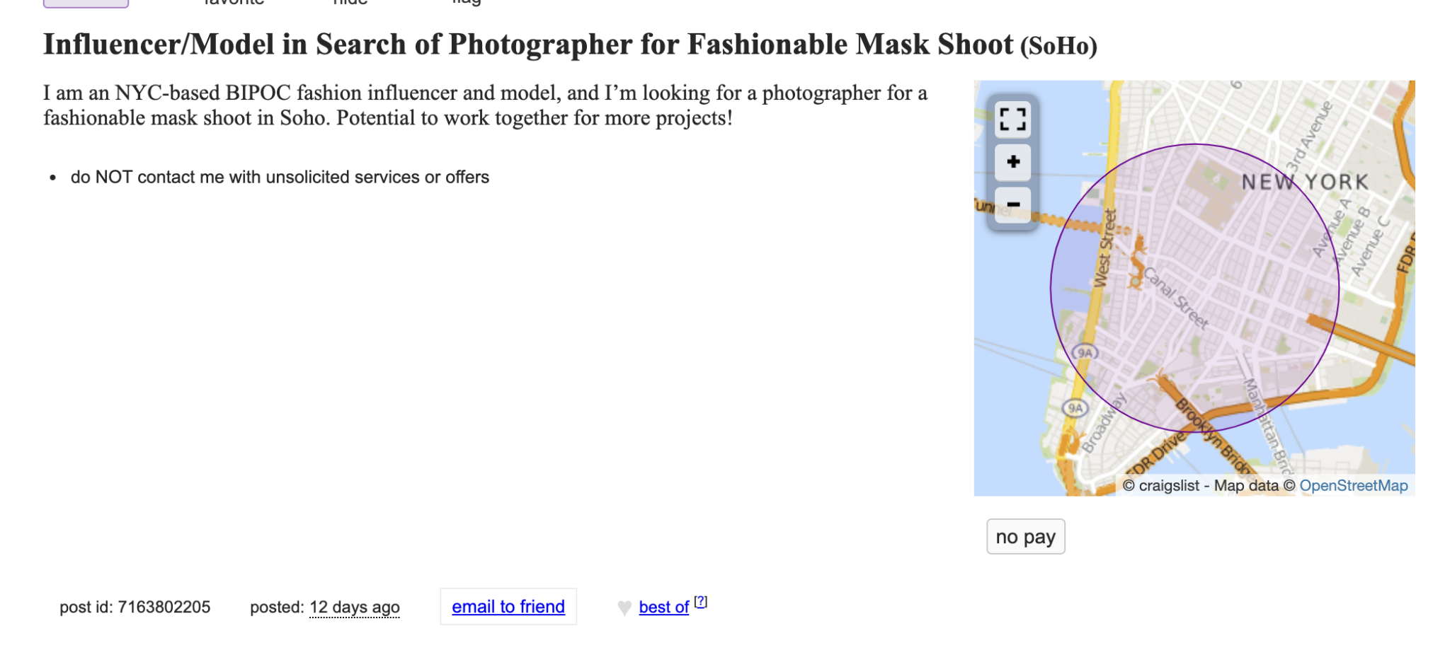 The Weird World of a Photographer Hunting for Gigs on Craigslist (NSFW)