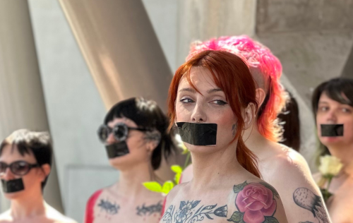 Topless trans protest outside Holyrood a ‘public act of grief, resistance and solidarity’