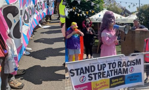 Pitiful turnout of anti-drag protesters countered with ‘joyful’ LGBTQ+ street party