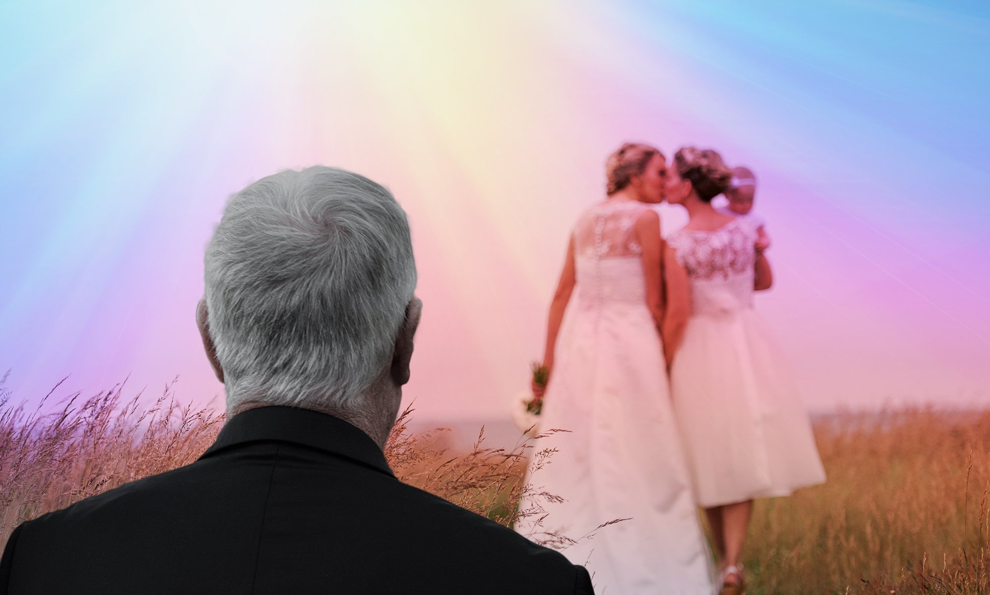 Homophobe refused to walk his lesbian daughter down the aisle – then something incredible happened