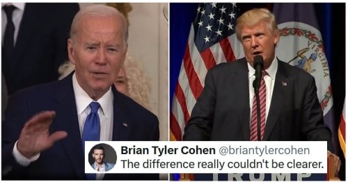 The difference between Joe Biden and Donald Trump reacting to crying babies speaks volumes