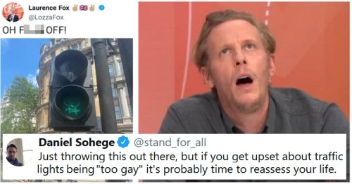 Laurence Fox saw red over London’s Pride traffic lights and the takedowns were absolutely fabulous