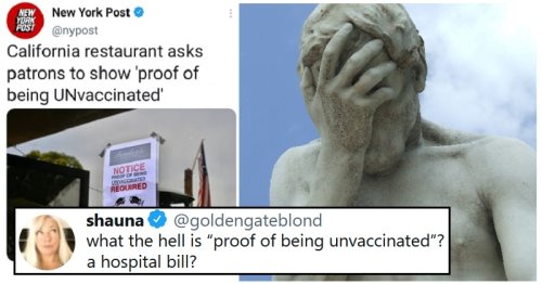 This covidiot restaurant wants customers to prove they’re unvaccinated – 9 one-star reviews
