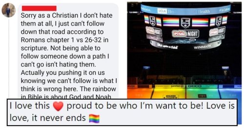 The LA Kings ice hockey club had a stone-cold takedown of a bible-quoting homophobe