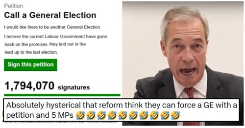 A petition calling for a general election has almost 1.8 million signatures and a cat in Hell’s chance of achieving its goal – 24 eye rolls