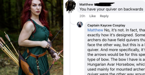 This archer’s takedown of a mansplainer was an absolute bullseye