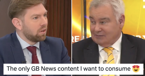 Eamonn Holmes fell off his chair on live TV and it’s not just that – well, it is – but it’s the guest’s reaction that really makes it (sound up!)