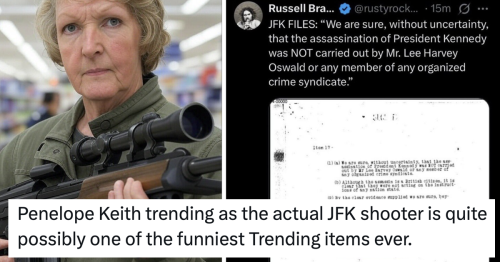 Penelope Keith, Russell Brand and JKF is pretty much all anyone is talking about right now – 23 funniest responses to Twitter’s best thing for ages