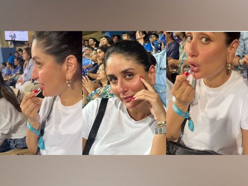 Kareena's lipstick touch-up during CSK vs MI match gives fans 'Poo' vibes