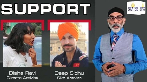 Radical group 'Sikhs For Justice' speaks up for Disha, Nikita, Deep Sidhu & Nodeep on YouTube