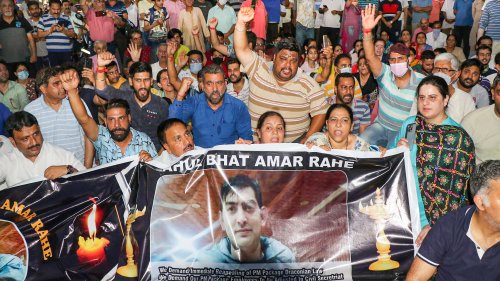 Kashmiri Pandit Rahul Bhat’s Killing Gives Way To Massive Protests in the Valley