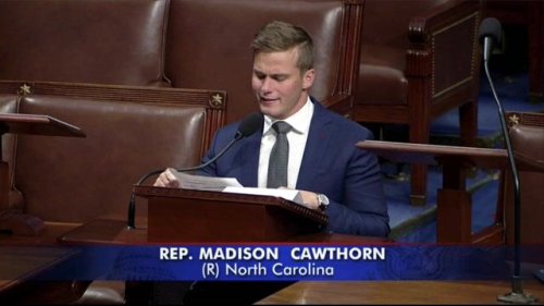 Outgoing Rep. Madison Cawthorn (R-NC) rants on the House floor about men being taught to be a “soft metrosexual.”