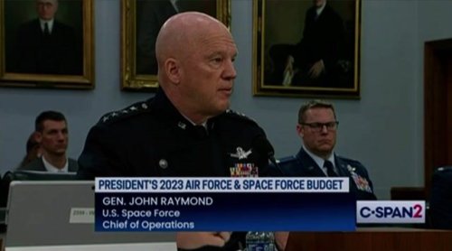 U.S. Space Force Chief of Operations Gen. John Raymond: Space Force is "global enterprise" but "in very small numbers."
