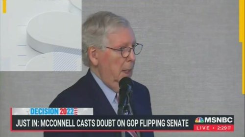 Sen. Minority Leader McConnell isn’t too confident in GOP’s ability to retake the Senate because of “candidate quality.”