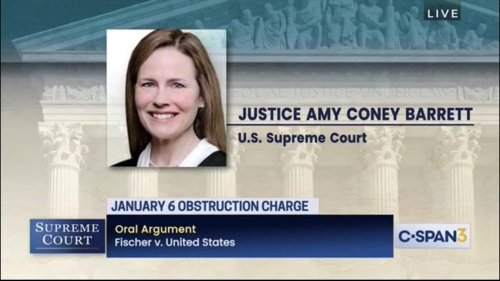 Amy Coney Barrett questions whether Capitol needed to be breached to charge January 6 defendants with obstruction.