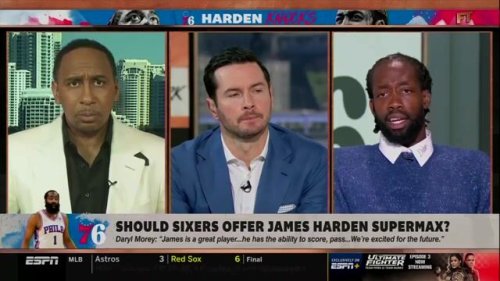 Patrick Beverley tells Stephen A. Smith to "get off the weed" after saying James Harden doesn't deserve a max contract.