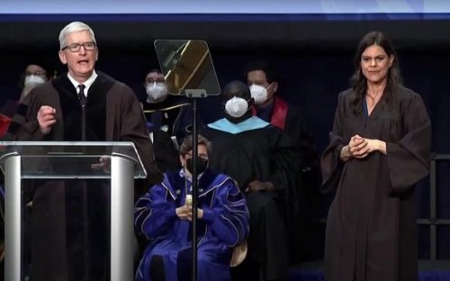 Apple CEO Tim Cook tells Gallaudet Univ. graduates about coming out publicly, telling them to lead with their values.