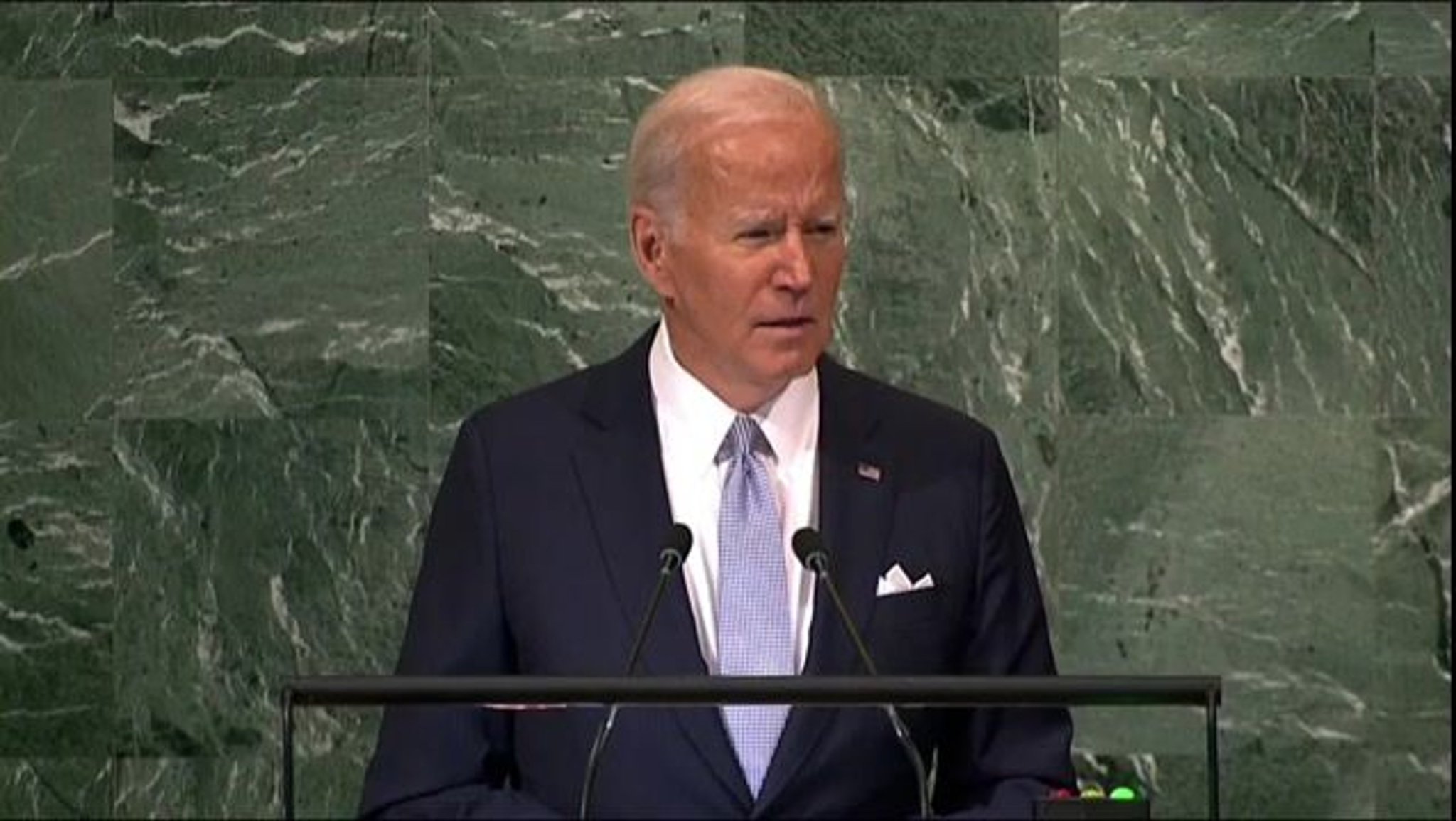 President Biden at the UN says no matter who you are, Russia’s war in Ukraine “should make your blood run cold.”