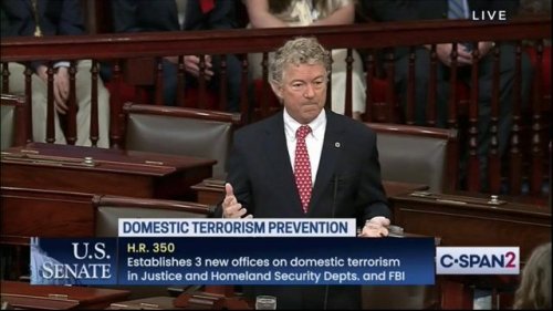 Sen. Rand Paul (R-KY) on Domestic Terrorism Prevention bill: "I was born in the 1960s, every decade has gotten better.”