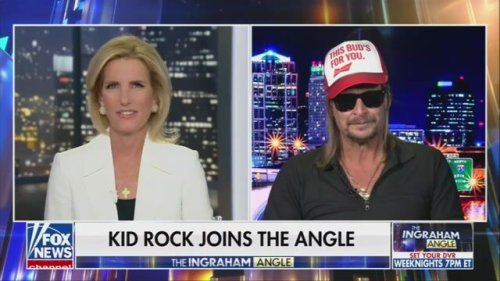 Kid Rock, Bud Light hater, doesn't realize he's wearing company's hat on Fox. “I didn’t know what hat I was wearing.”