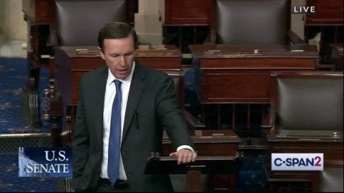 Sen. Murphy (D-CT) gives an impassioned speech after the mass shooting at Robb Elementary School in Uvalde, Texas.