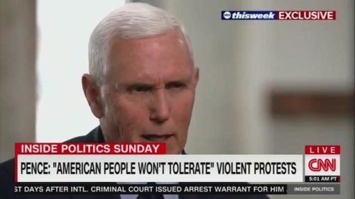 Former VP Mike Pence says if people protest Trump's arrest on Tuesday that they need to do so "peacefully."