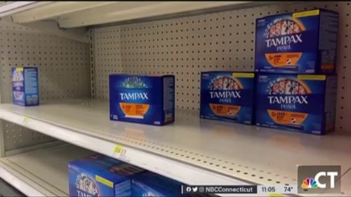 Supply chain issues cause feminine care product shortage and increase in prices.