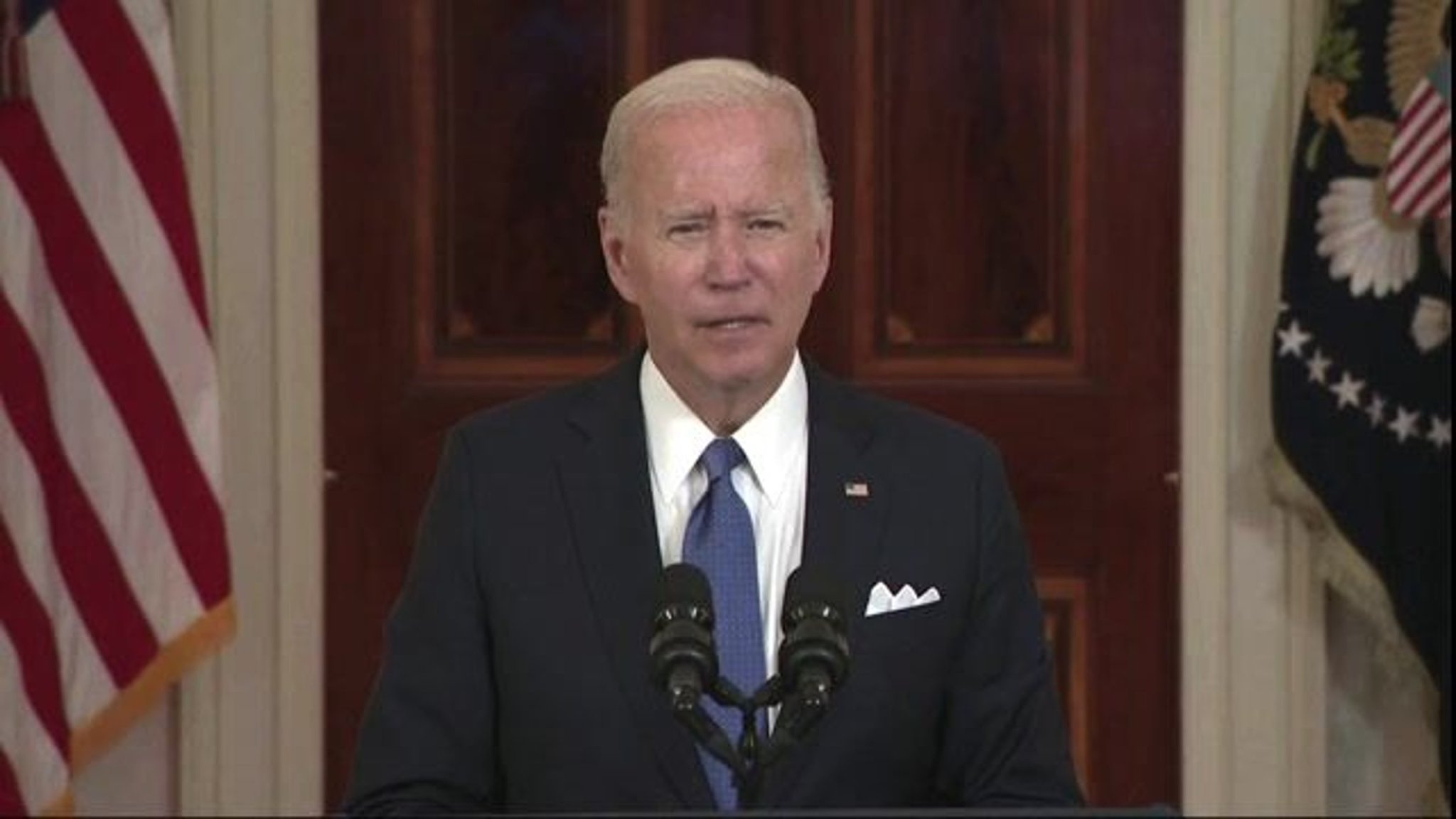 President Biden condemns the Supreme Court's “extreme” ruling overturning Roe v. Wade.