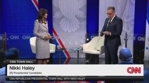 Tapper to Nikki Haley: "If a six-week [abortion] ban theoretically came to your desk, would you sign it?" Haley: