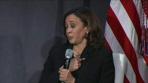 VP Harris says lawmakers against an assault weapons ban should be forced to look at children's autopsy photos.
