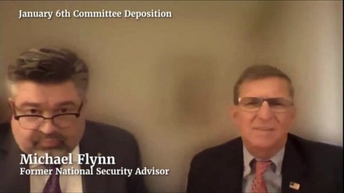 Trump NSA Michael Flynn pleads to 5th to basic questions from 1/6 Vice Chair Rep. Liz Cheney (R-WY).