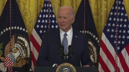President Biden criticizes House Speaker Mike Johnson (R-LA) for holding up foreign aid to Ukraine.