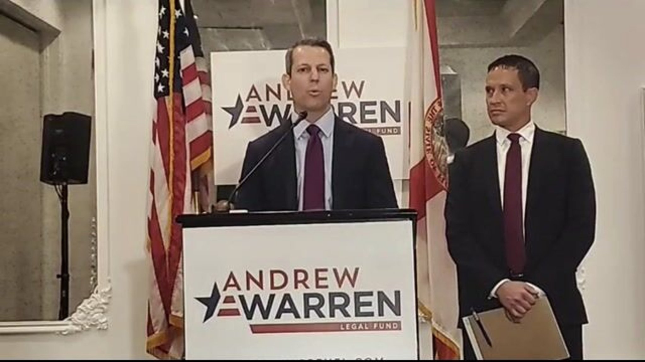 State Attorney Andrew Warren says he was forcibly removed from his office and replaced with a “Ron DeSantis accomplice.”
