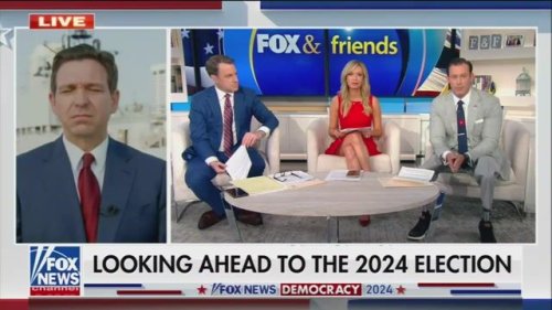Fox host asks Gov. Ron DeSantis (R-FL) why he doesn't wait until after "Trump's second term" to run.