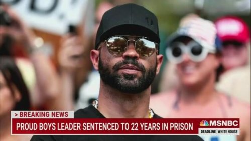 Ex-Proud Boys leader Enrique Tarrio has been sentenced to 22 years in prison for his role in the Jan. 6 Capitol attack.