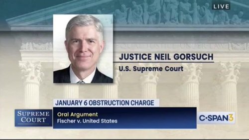 SCOTUS Justice Neil Gorsuch draws comparison between Jan. 6 rioters and Rep. Jamaal Bowman pulling a fire alarm.