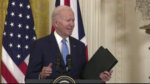 President Biden: "I have never once, not one single time, suggested the Justice Dept. what they should do or not do."