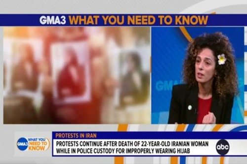 Iranian-American journalist, Masih Alinejad, cuts her hair on GMA3 to show solidarity with the Iranian women protesting.
