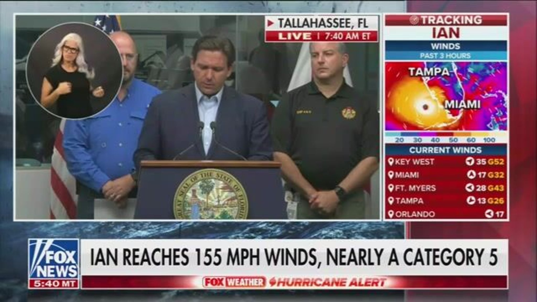Gov. Ron DeSantis (R-FL) just now: "This is gonna be a nasty, nasty day, two days."