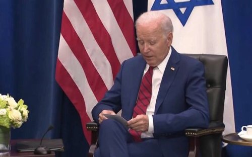 President Biden jokes with Israel PM Netanyahu that he suffers from “an oxymoron” called “Irish optimism” at UN meeting.