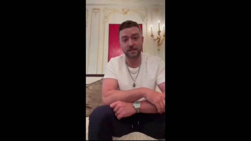 Justin Timberlake says he had a long talk with both of his feet after a video of his awkward dance moves went viral.