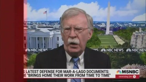 Former NSA John Bolton pours cold water on Trump camp's claiming that everything at Mar-a-Lago was declassified.